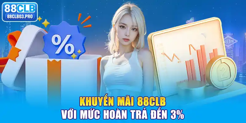 Khuyến mãi 88CLB với mức hoàn trả đến 3%